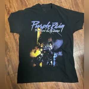 Prince Black and Purple Graphic Tee M